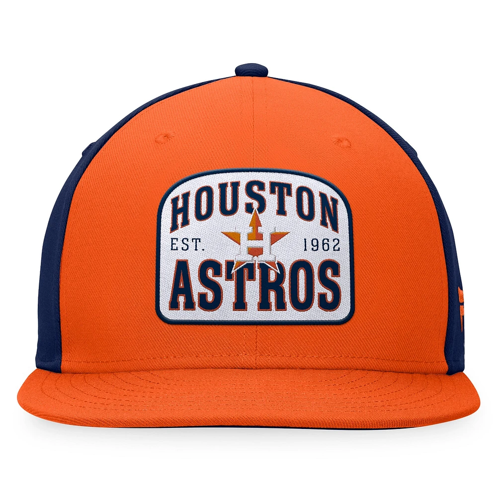 Men's Fanatics Orange/Navy Houston Astros Cycle Snapback Hat