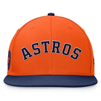 Men's Fanatics Orange/Navy Houston Astros Fundamental Two-Tone Fitted Hat