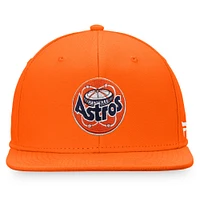 Men's Fanatics Orange Houston Astros Cooperstown Collection Core Snapback Hat