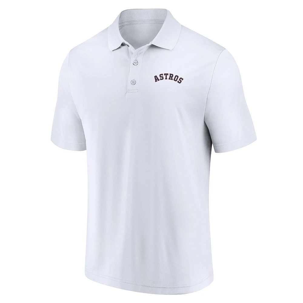 Polo à composants blanc Fanatics pour hommes des Astros de Houston
