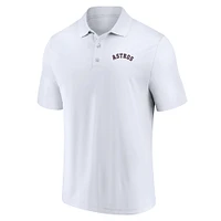 Polo à composants blanc Fanatics pour hommes des Astros de Houston