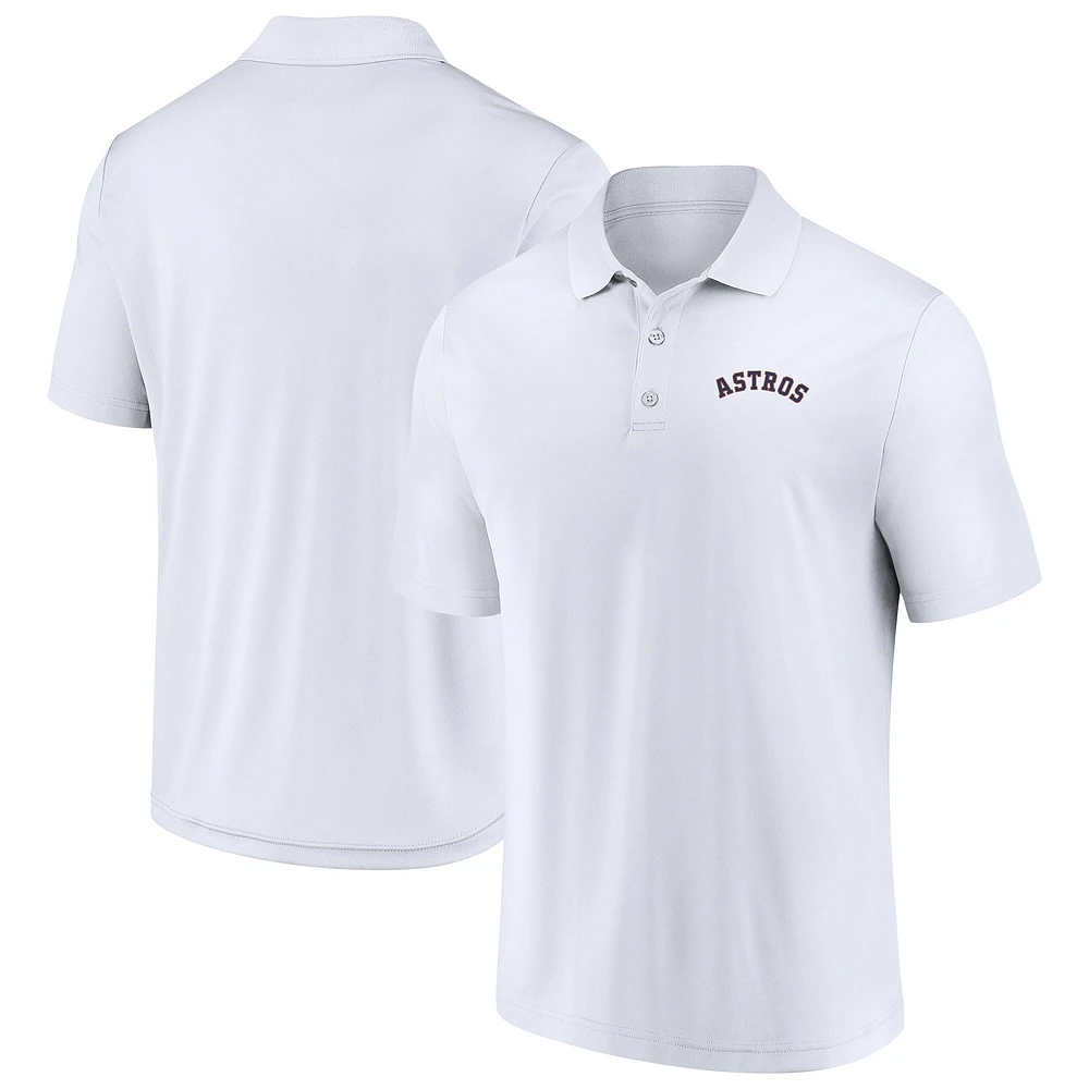 Polo à composants blanc Fanatics pour hommes des Astros de Houston