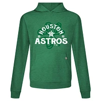 Men's Levelwear Green Houston Astros St. Patrick's Day Relay Shamrock Pullover Hoodie