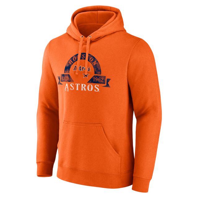 Chandail à capuchon utilitaire Majestic Orange Houston Astros pour homme