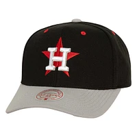 Casquette réglable noire Houston Astros Bred Pro Mitchell & Ness pour hommes
