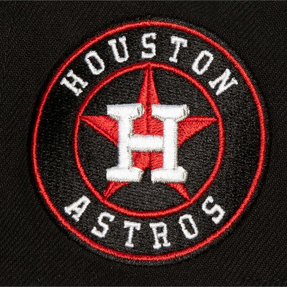 Casquette réglable noire Houston Astros Bred Pro Mitchell & Ness pour hommes