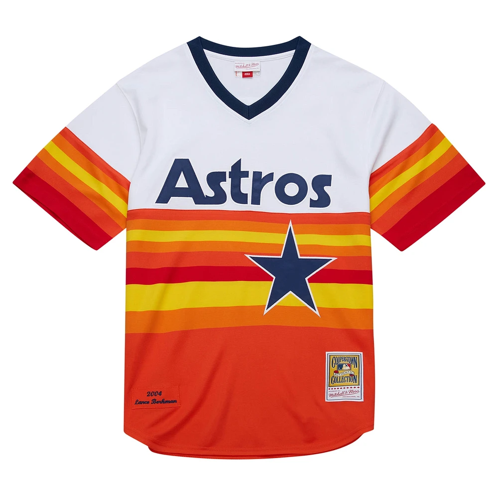 Men's Mitchell & Ness Lance Berkman White Houston Astros 2004 Cooperstown Collection Authentic Throwback Jersey