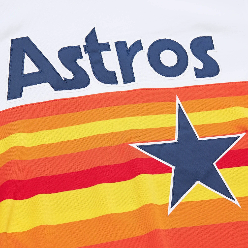 Men's Mitchell & Ness Lance Berkman White Houston Astros 2004 Cooperstown Collection Authentic Throwback Jersey