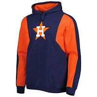 Chandail à capuchon en molleton couleurs contrastées pour homme Houston Astros Mitchell & Ness bleu marine/orange