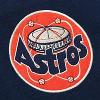 Men's Mitchell & Ness Navy Houston Astros Cooperstown Collection Legendary Raglan Slub Henley 3/4-Sleeve T-Shirt