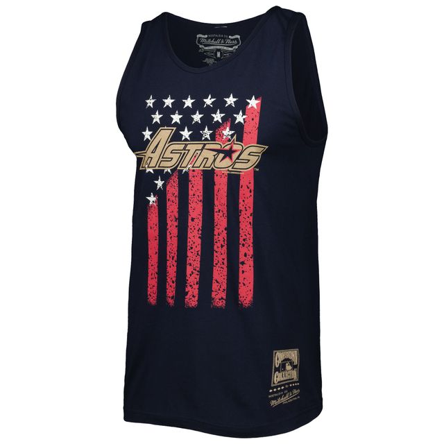 Débardeur pour homme Mitchell & Ness Navy Houston Astros Cooperstown Collection Stars and Stripes