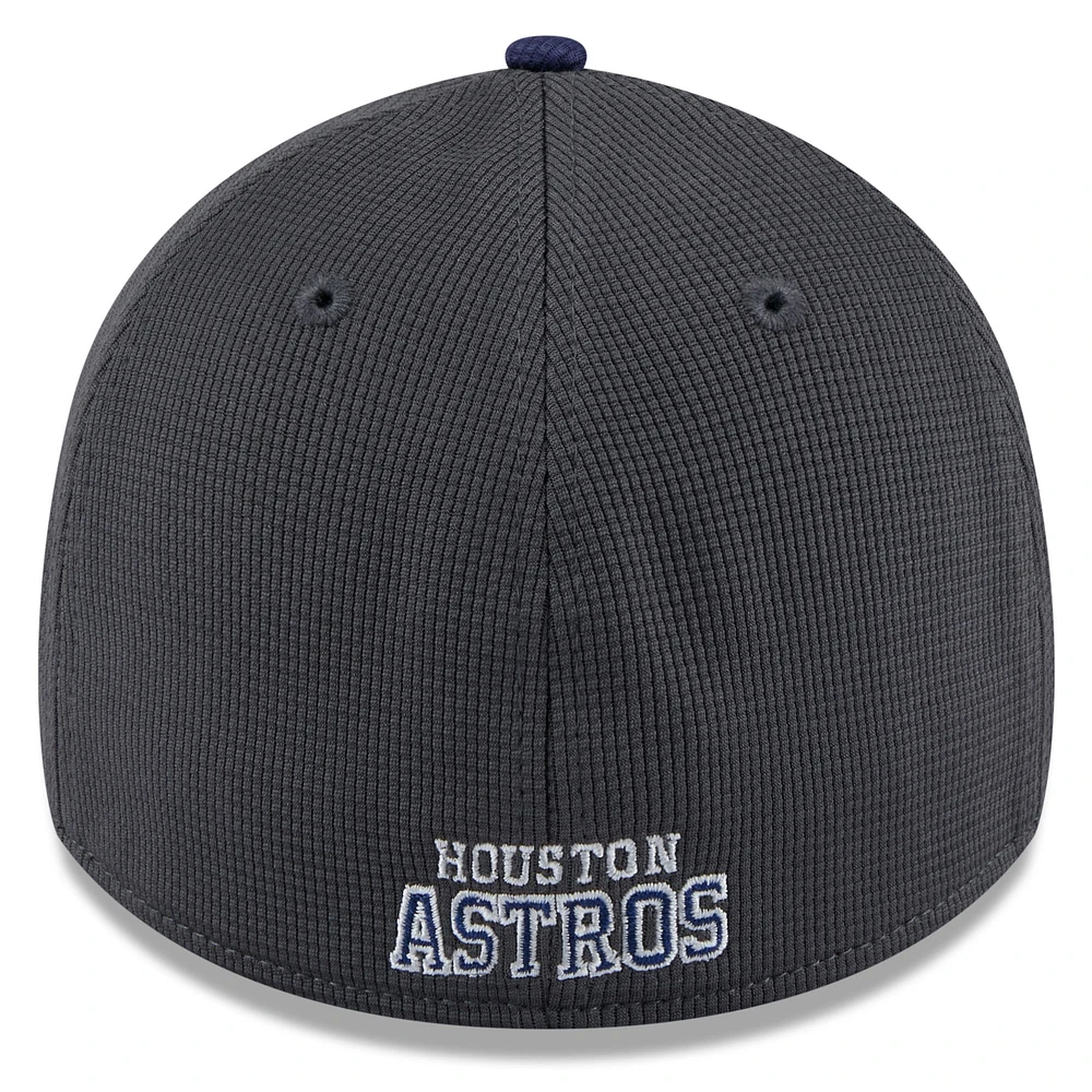 Men's New Era  Gray/Navy Houston Astros 2025 Batting Practice 39THIRTY Flex Hat