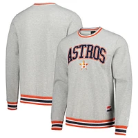 Sweat-shirt classique Throwback des Astros de Houston gris chiné New Era pour hommes