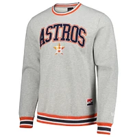 Sweat-shirt classique Throwback des Astros de Houston gris chiné New Era pour hommes