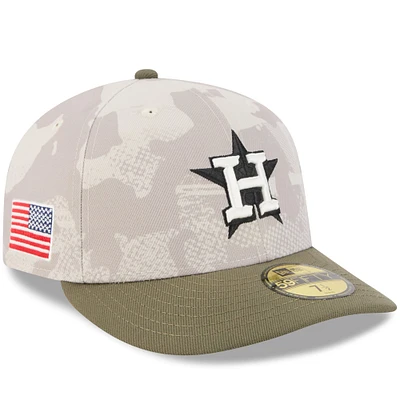 Casquette ajustée 59FIFTY pour homme, beige clair/olive, Houston Astros 2025 Armed Forces Day, New Era