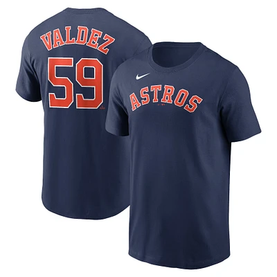 T-shirt Nike Framber Valdez bleu marine Houston Astros Fuse avec nom et numéro
