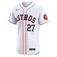 Men's Nike Jose Altuve White Houston Astros Home Elite Sponsor Patch Player Jersey