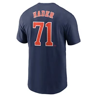 Men's Nike Josh Hader Navy Houston Astros Fuse Name & Number T-Shirt
