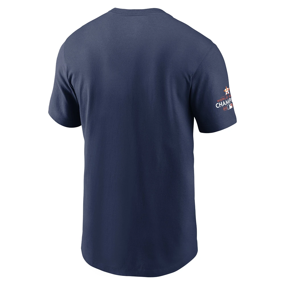Collection Or des Astros de Houston 2023 Nike pour homme - Bleu marine T-shirt Wordmark
