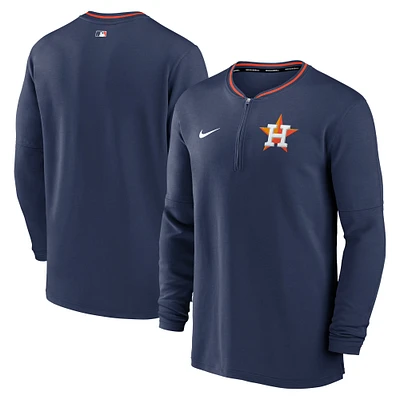 Haut Nike bleu marine Houston Astros Authentic Collection Performance à demi-zip pour homme
