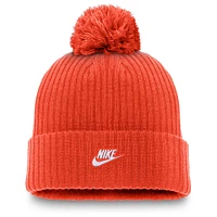 Men's Nike Orange Houston Astros Cooperstown Collection Patch Cuffed Knit Hat with Pom