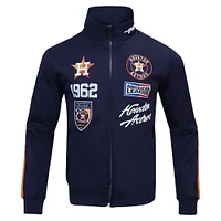 Men's Pro Standard Navy Houston Astros Fast Lane Full-Zip Track Jacket