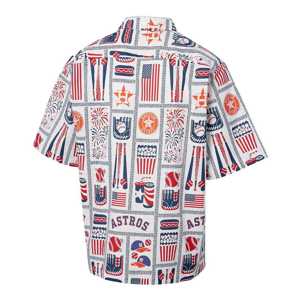 Men's Reyn Spooner White Houston Astros Americana Button-Up Shirt