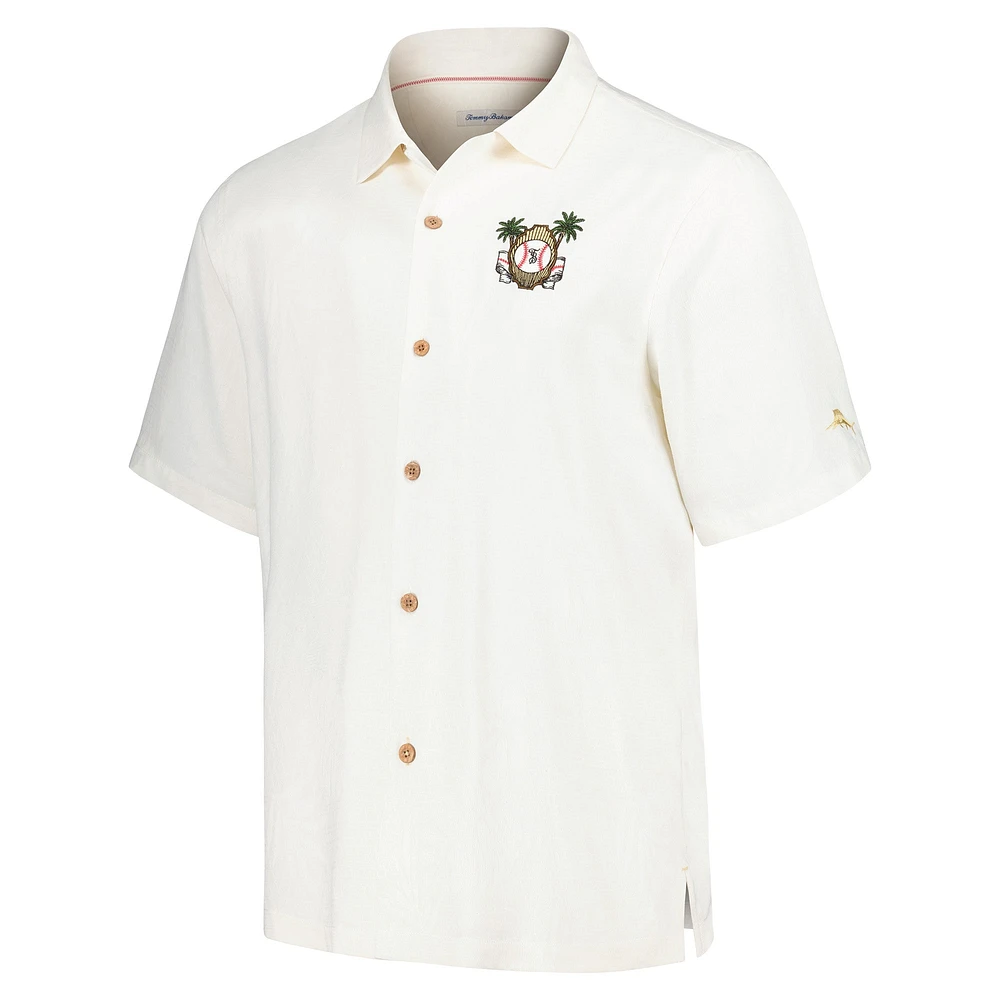 Men's Tommy Bahama White Houston Astros Pitcher's Paradiso Button-Up Camp Shirt