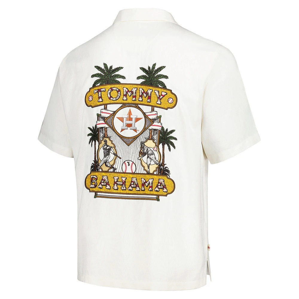 Men's Tommy Bahama White Houston Astros Pitcher's Paradiso Button-Up Camp Shirt