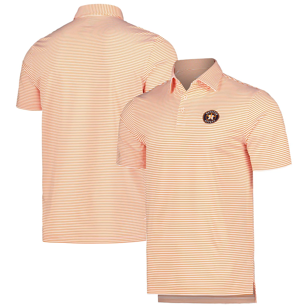 Men's Vineyard Vines Orange Houston Astros Bradley Stripe Polo