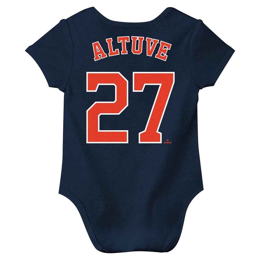 Body Nike Jose Altuve Houston Astros Fuse avec nom et numéro pour nouveau-né nourrisson, bleu marine