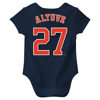 Body Nike Jose Altuve Houston Astros Fuse avec nom et numéro pour nouveau-né nourrisson, bleu marine