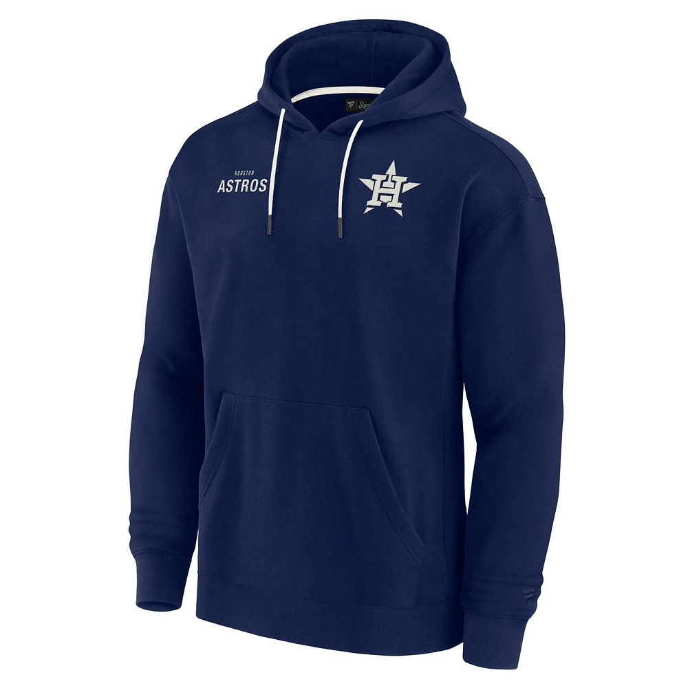 Unisex Fanatics Navy Houston Astros Elements Super Soft Fleece Pullover Hoodie