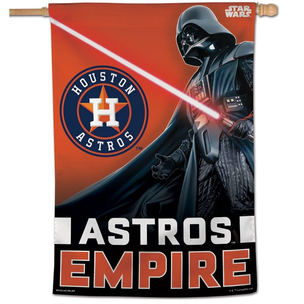 WinCraft Houston Astros Bannière verticale simple face Star Wars Empire 71 x 101,6 cm