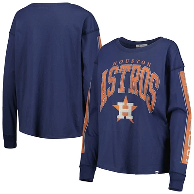 T-shirt à manches longues pour femme '47 Navy Houston Astros Statement