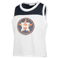 Women's '47 White Houston Astros Premier Zoey Waist Length Tank Top