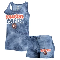 Women's Concepts Sport Navy Houston Astros Billboard Racerback Tank Top & Shorts Set