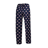 Women's Concepts Sport White/Navy Houston Astros Long Sleeve V-Neck T-Shirt & Gauge Pants Sleep Set