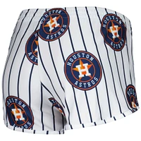 Women's Concepts Sport White Houston Astros Reel Allover Print Tank Top & Shorts Sleep Set