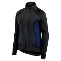 Women's Fanatics Black Houston Astros Studio Fitted Full-Zip Gym Track Jacket