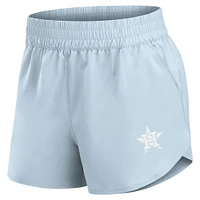Short tissé Vibe Fanatics bleu clair Houston Astros Studio pour femmes