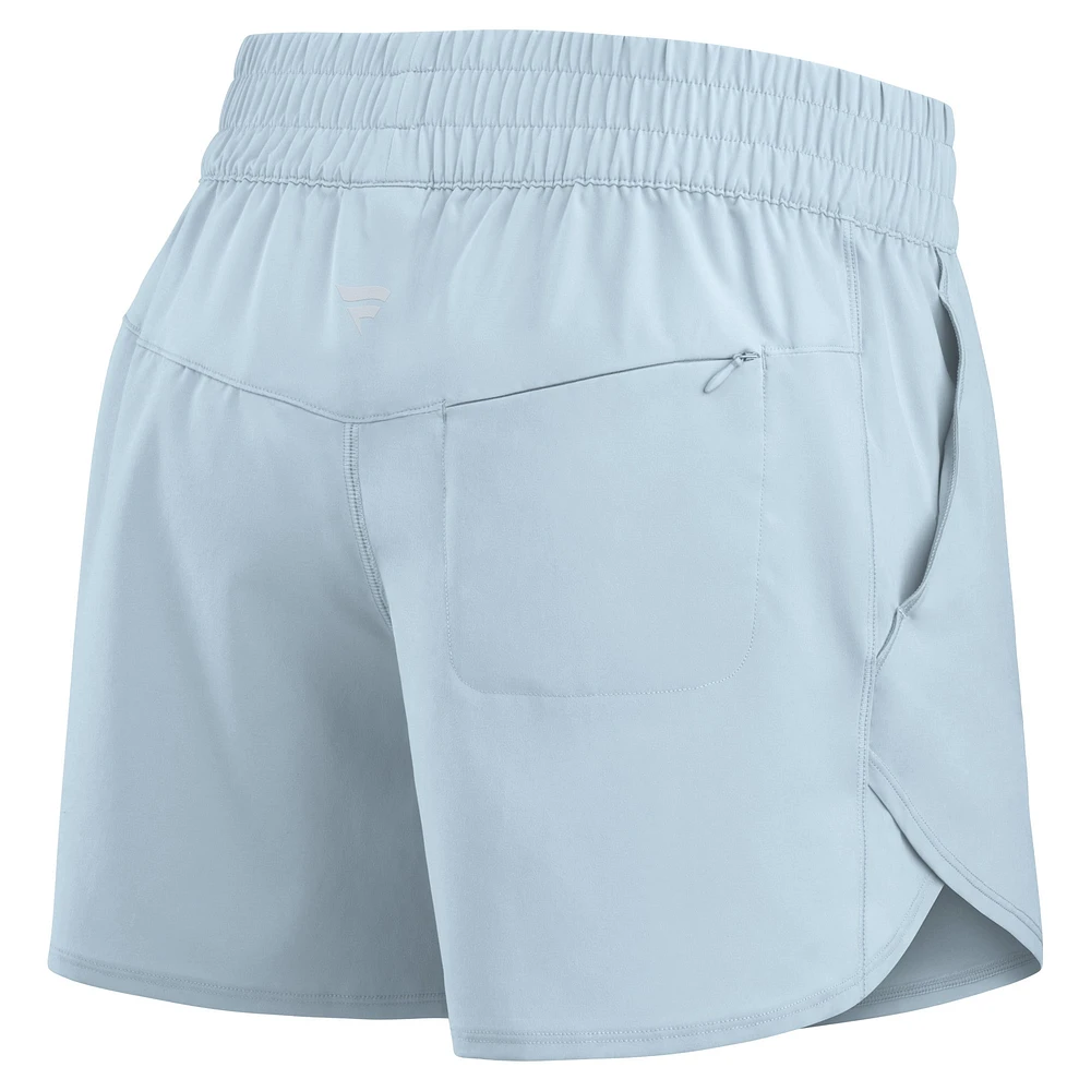 Short tissé Vibe Fanatics bleu clair Houston Astros Studio pour femmes