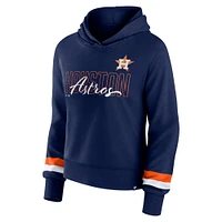 Women's Fanatics  Navy Houston Astros Over Under Pullover Hoodie