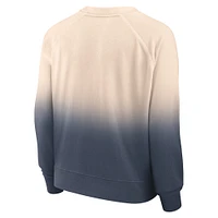 Women's Fanatics Tan/Navy Houston Astros Luxe Lounge Arch Raglan Pullover Sweatshirt
