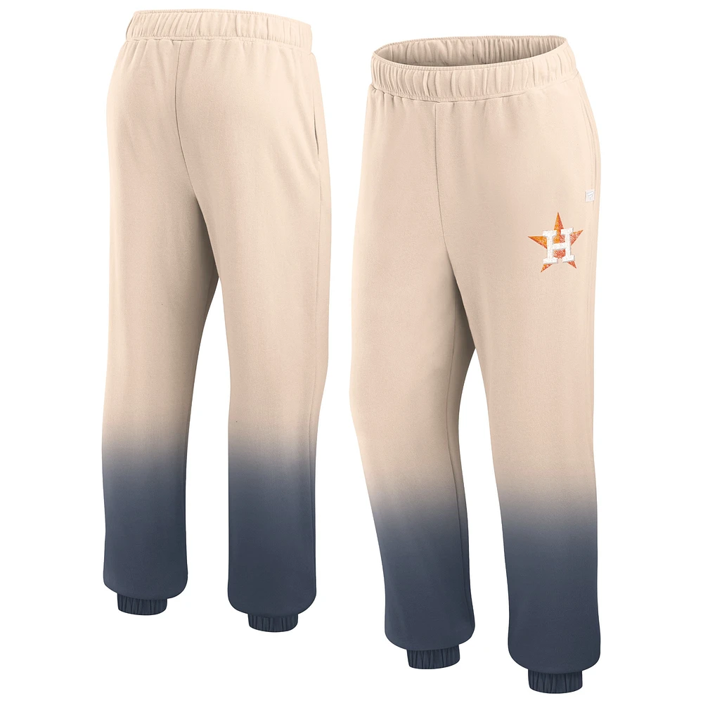 Pantalon de survêtement Fanatics Tan/Navy Houston Astros Luxe Ombre pour femmes
