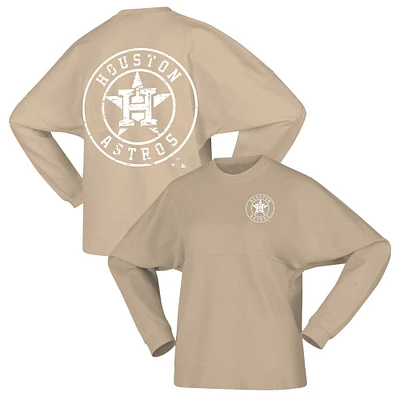 Sweat-shirt en polaire de marque Fanatics Tan Houston Astros pour femmes