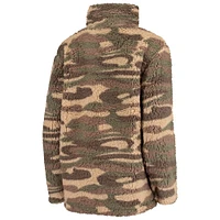Women's G-III 4Her by Carl Banks Camo Houston Astros Sherpa Quarter-Zip Jacket