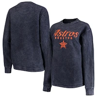 Women's G-III 4Her by Carl Banks Navy Houston Astros Comfy Cord Pullover Sweatshirt