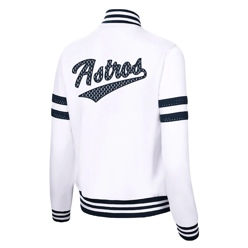 Women's G-III 4Her by Carl Banks White Houston Astros Pre-Game - Full-Zip Track Jacket