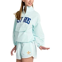 Women's Lusso Light Blue Houston Astros Parker Half-Zip Jacket